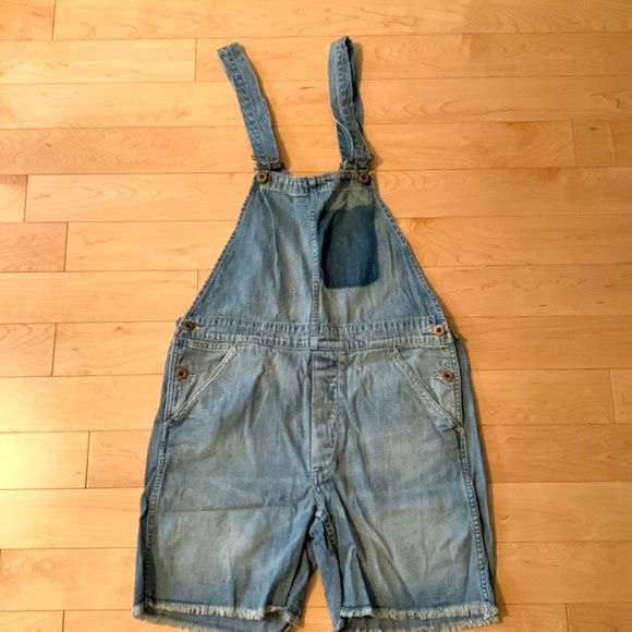✨HP✨NWOT Ralph Lauren Denim & Supply Rolled-Cuff Denim Shortall (overall) Size S - Picture 5 of 11